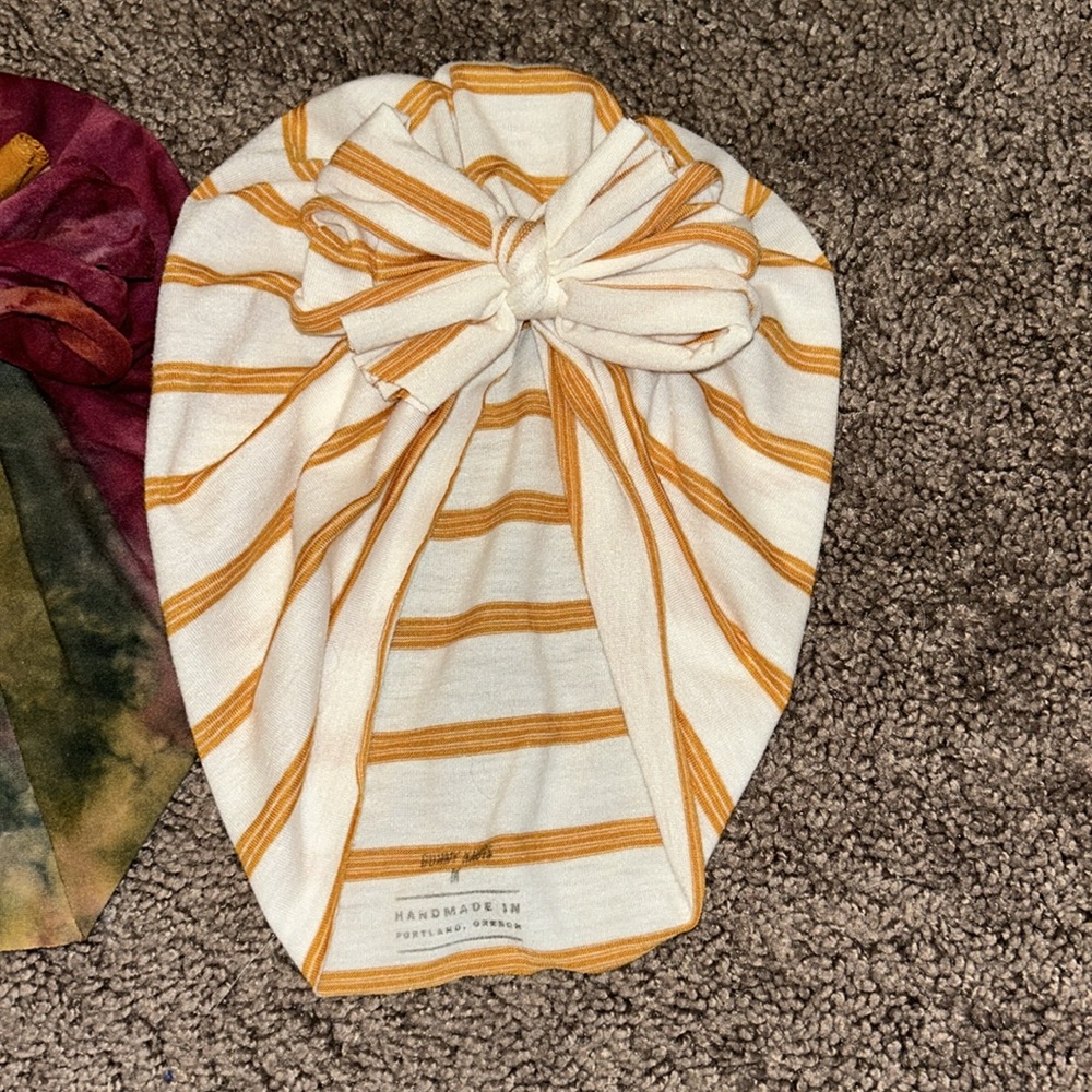 Bunny knots toddler turbans size medium ages 1-4 bundle of 5! - Picture 5 of 6